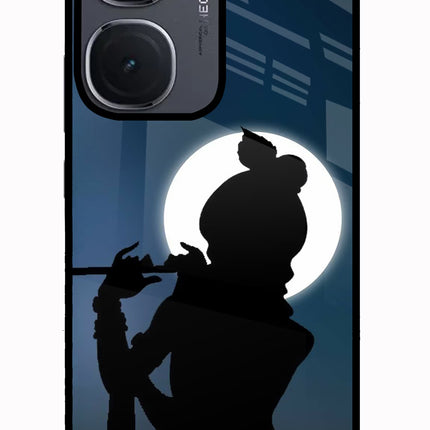 Shri Krishna Silhouette IQOO Neo9 Pro Glass Case Back Cover by Casekaro