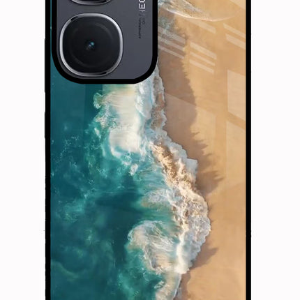 Ocean Beach IQOO Neo9 Pro Glass Case Back Cover by Casekaro