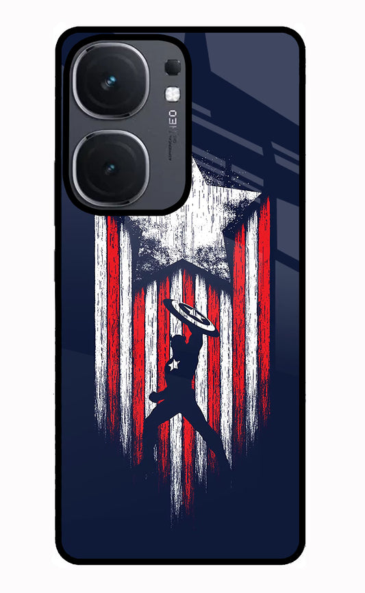 Captain America Marvel Art IQOO Neo9 Pro Glass Case