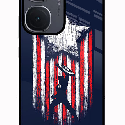 Captain America Marvel Art IQOO Neo9 Pro Glass Case Back Cover by Casekaro