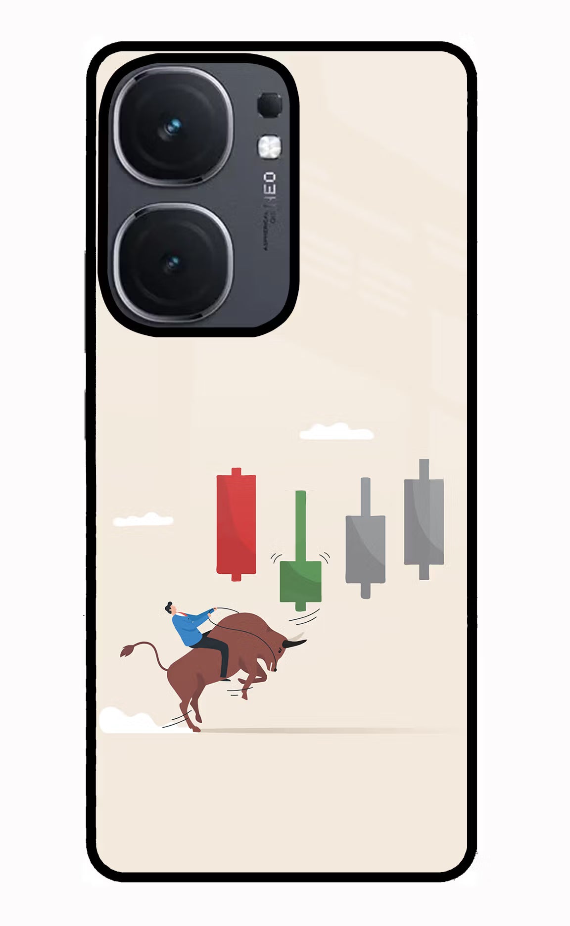 Bull Trading Momentum IQOO Neo9 Pro Glass Case Back Cover by Casekaro