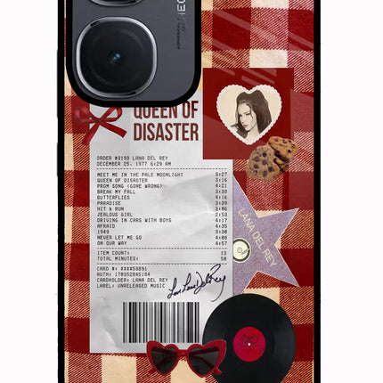 Queen of Disaster IQOO Neo9 Pro Glass Case Back Cover by Casekaro