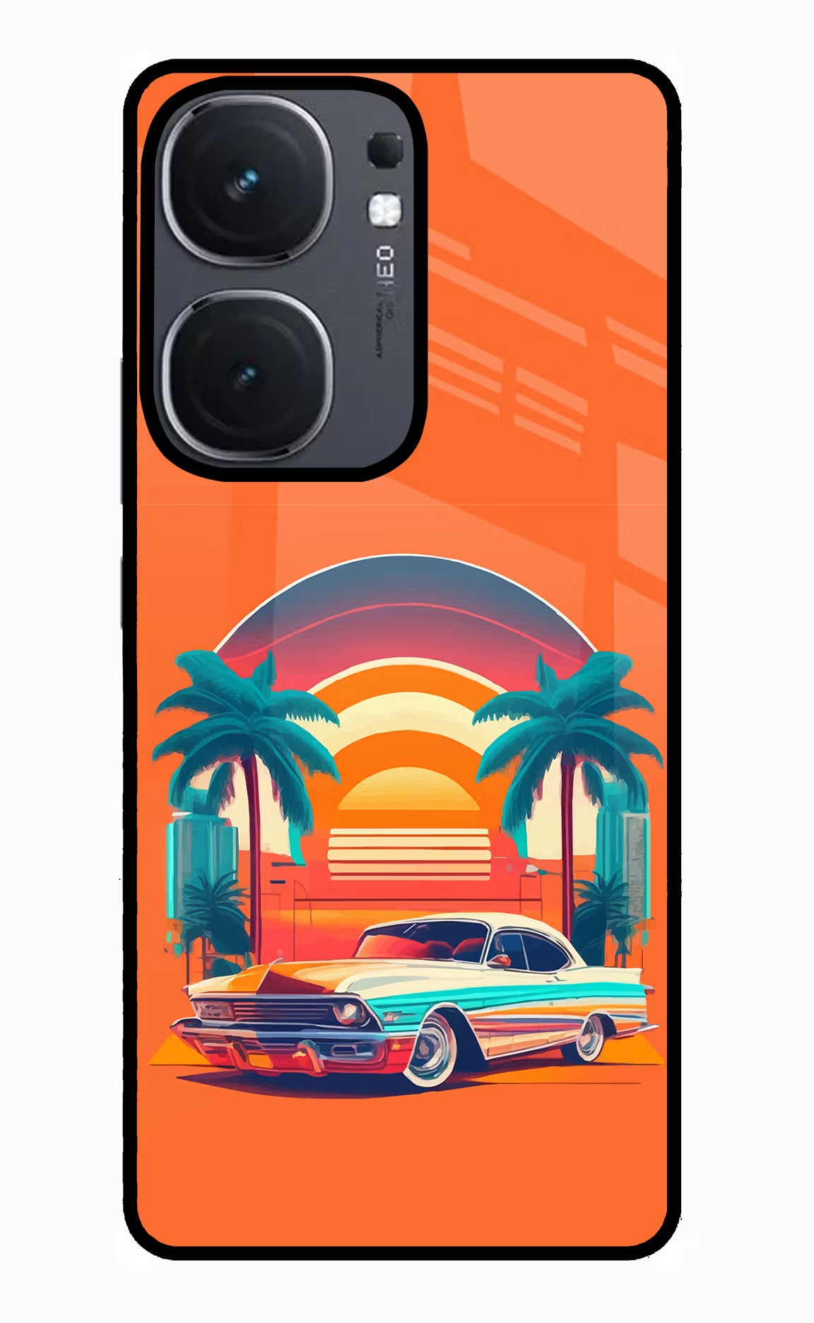 Palm Drive 80s IQOO Neo9 Pro Glass Case