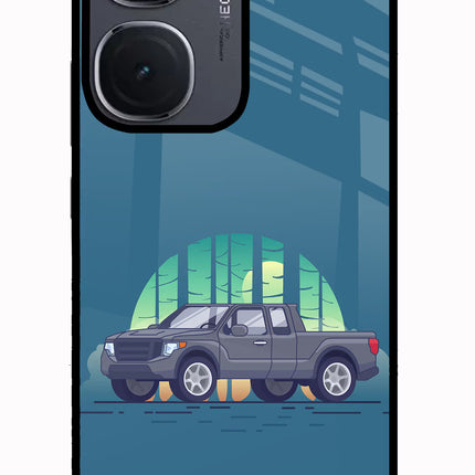 Retro Garage Vibe IQOO Neo9 Pro Glass Case Back Cover by Casekaro