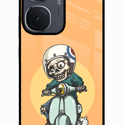Undead Biker IQOO Neo9 Pro Glass Case Back Cover by Casekaro