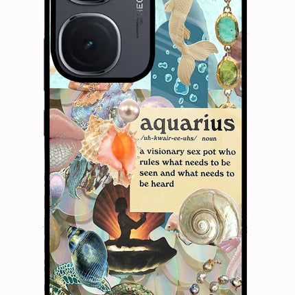 Aquarius Zodiac IQOO Neo9 Pro Glass Case Back Cover by Casekaro