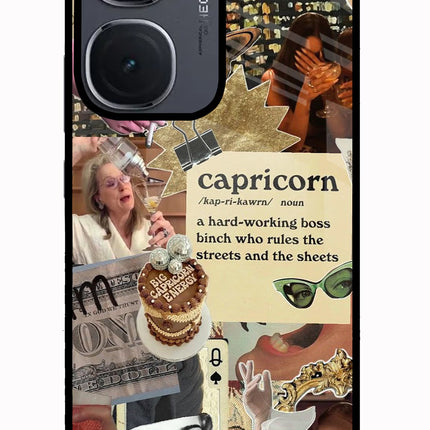 Capricorn Zodiac IQOO Neo9 Pro Glass Case Back Cover by Casekaro