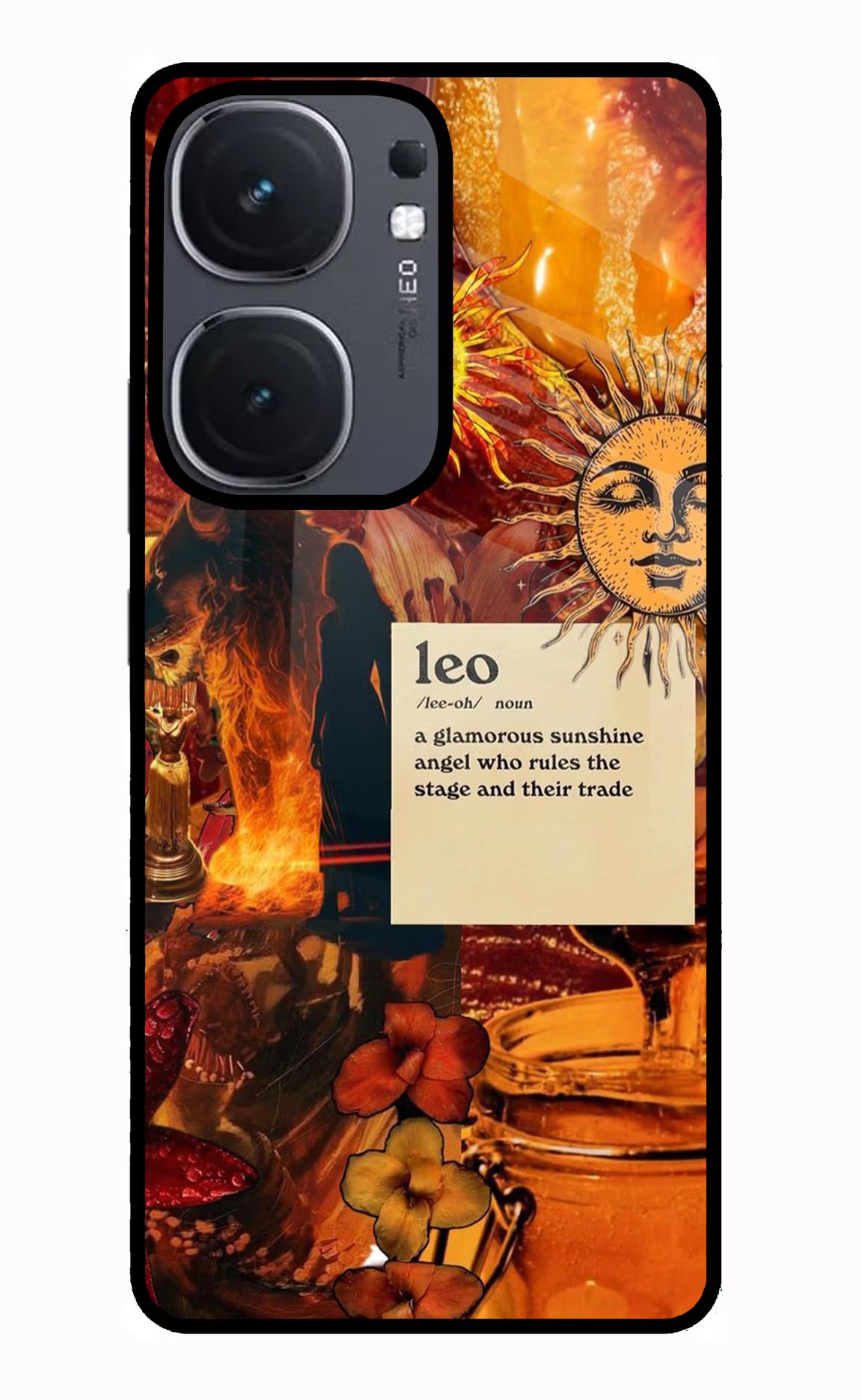 Leo Zodiac IQOO Neo9 Pro Glass Case Back Cover by Casekaro