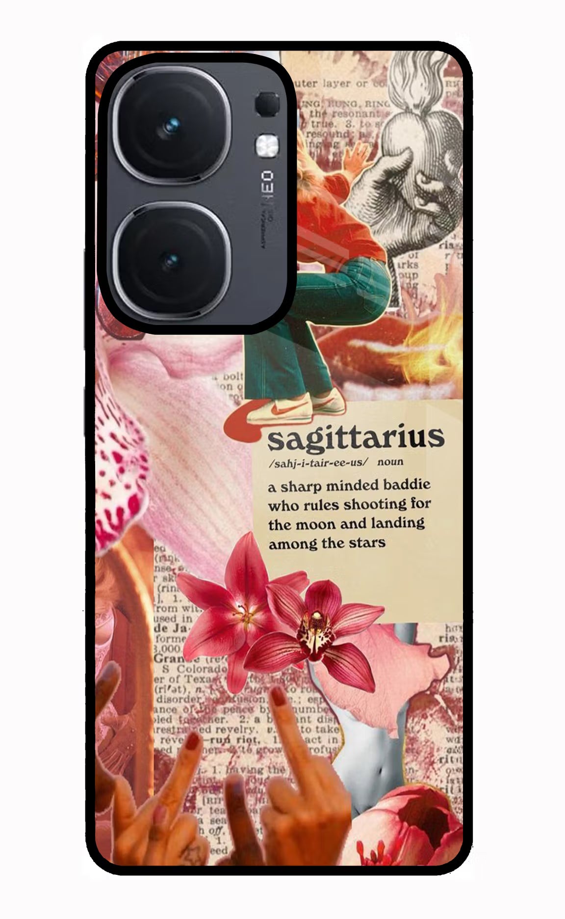 Sagittarius Zodiac IQOO Neo9 Pro Glass Case Back Cover by Casekaro