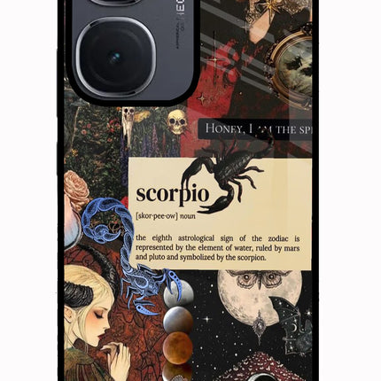 Scorpio Zodiac IQOO Neo9 Pro Glass Case Back Cover by Casekaro