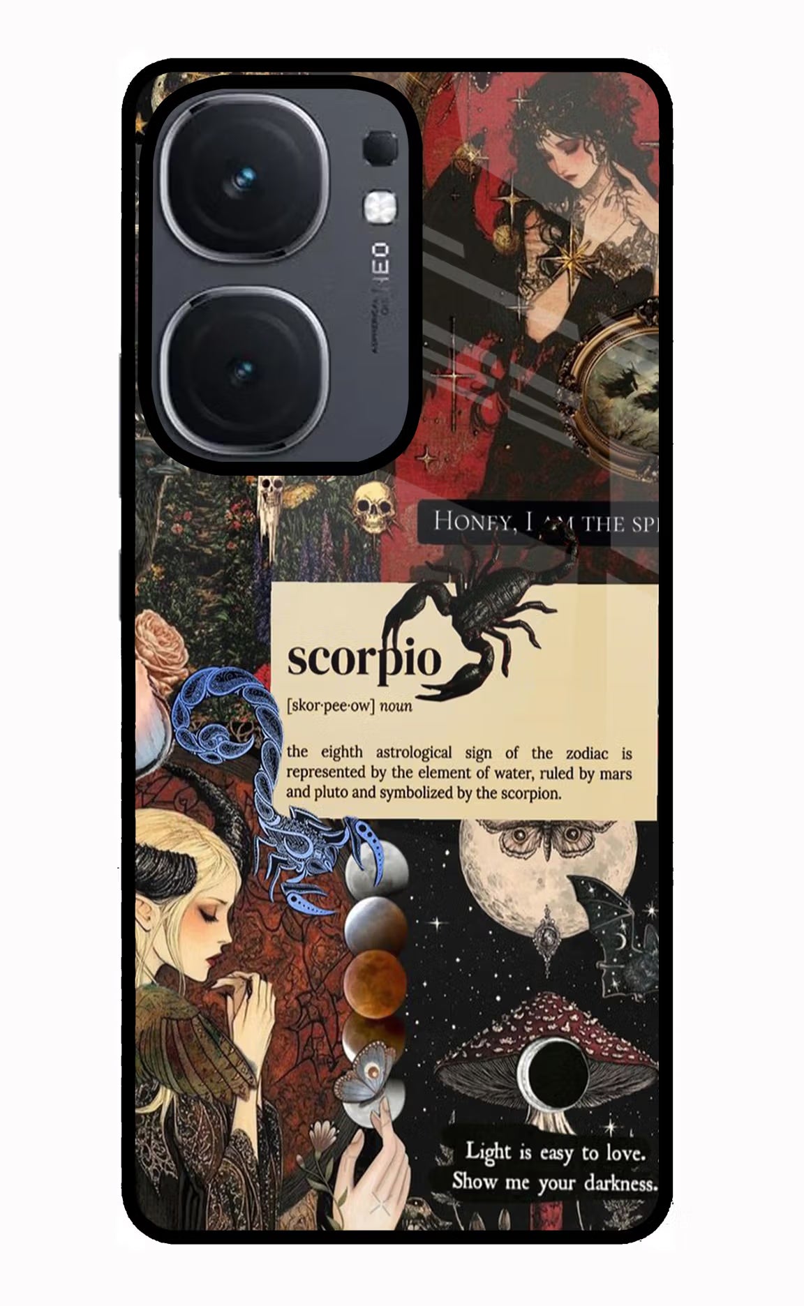 Scorpio Zodiac IQOO Neo9 Pro Glass Case Back Cover by Casekaro