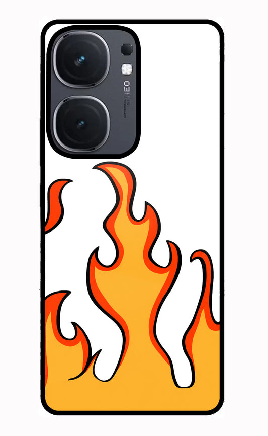 Fired Up – White IQOO Neo9 Pro Glass Case
