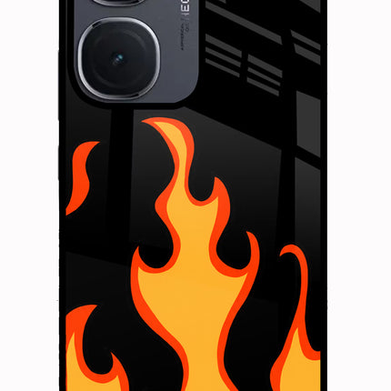 Fired Up – Black IQOO Neo9 Pro Glass Case