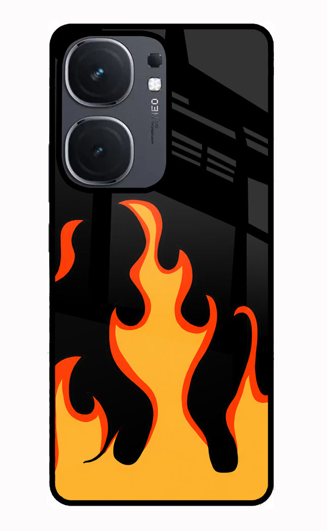 Fired Up – Black IQOO Neo9 Pro Glass Case