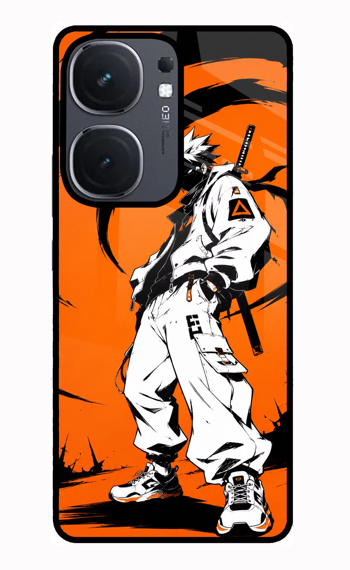 Street Samurai  IQOO Neo9 Pro Glass Case Back Cover by Casekaro