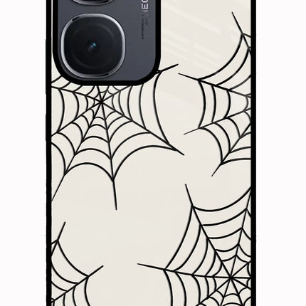 Spider Web IQOO Neo9 Pro Glass Case Back Cover by Casekaro