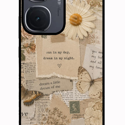 Vintage case IQOO Neo9 Pro Glass Case Back Cover by Casekaro