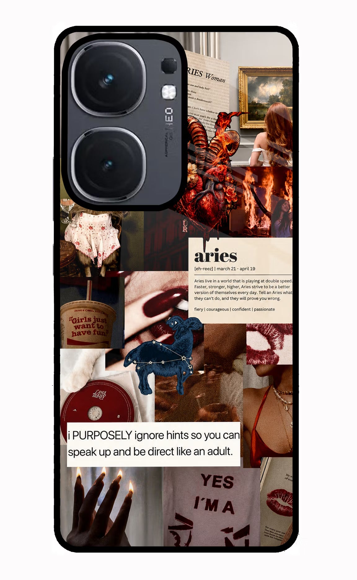Zodiac Aries IQOO Neo9 Pro Glass Case