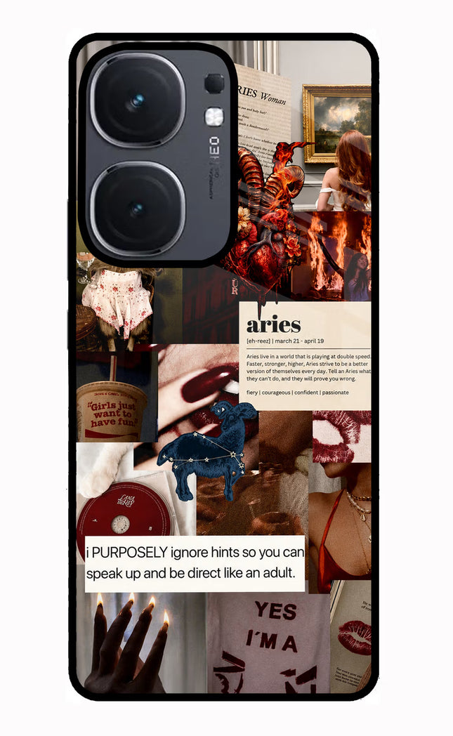 Zodiac Aries IQOO Neo9 Pro Glass Case