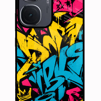 Graffiti Vibe IQOO Neo9 Pro Glass Case Back Cover by Casekaro