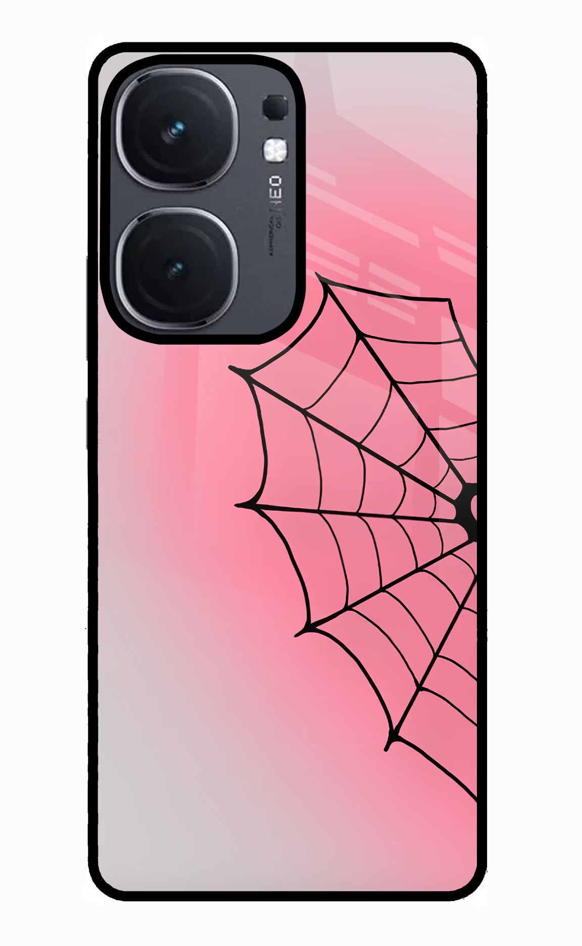 Pink Web IQOO Neo9 Pro Glass Case