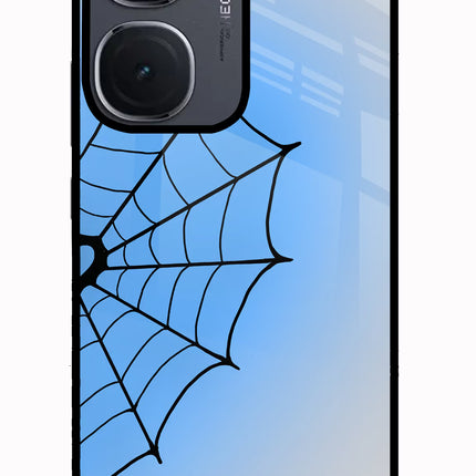 Blue Web IQOO Neo9 Pro Glass Case Back Cover by Casekaro
