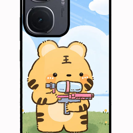 Tiger Treat IQOO Neo9 Pro Glass Case Back Cover by Casekaro