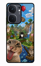 Minecraft Cat Chaos IQOO Neo9 Pro Glass Case