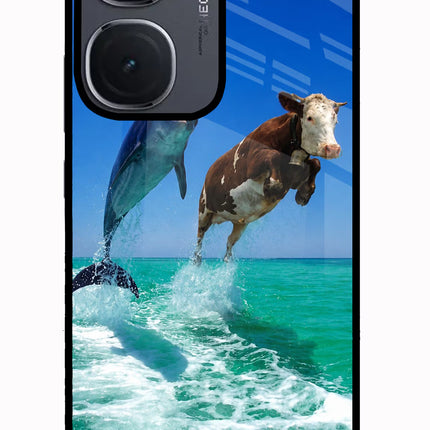 Dolphin vs Cow IQOO Neo9 Pro Glass Case