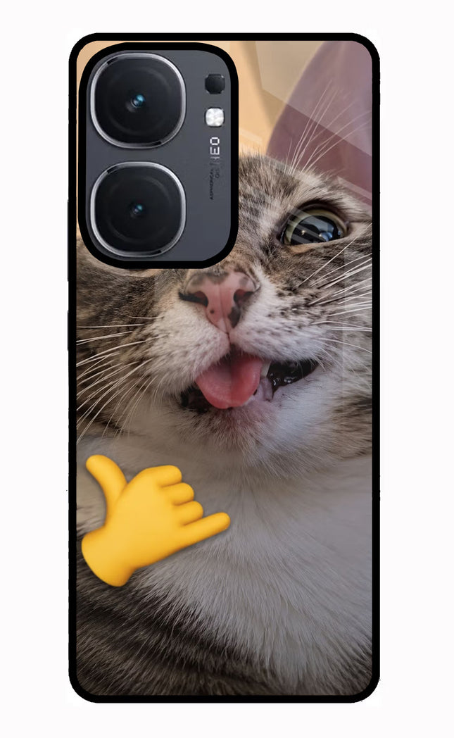 Silly Cat Call IQOO Neo9 Pro Glass Case