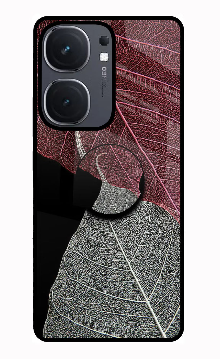 Leaf Pattern IQOO Neo9 Pro Pop Case, Glass case