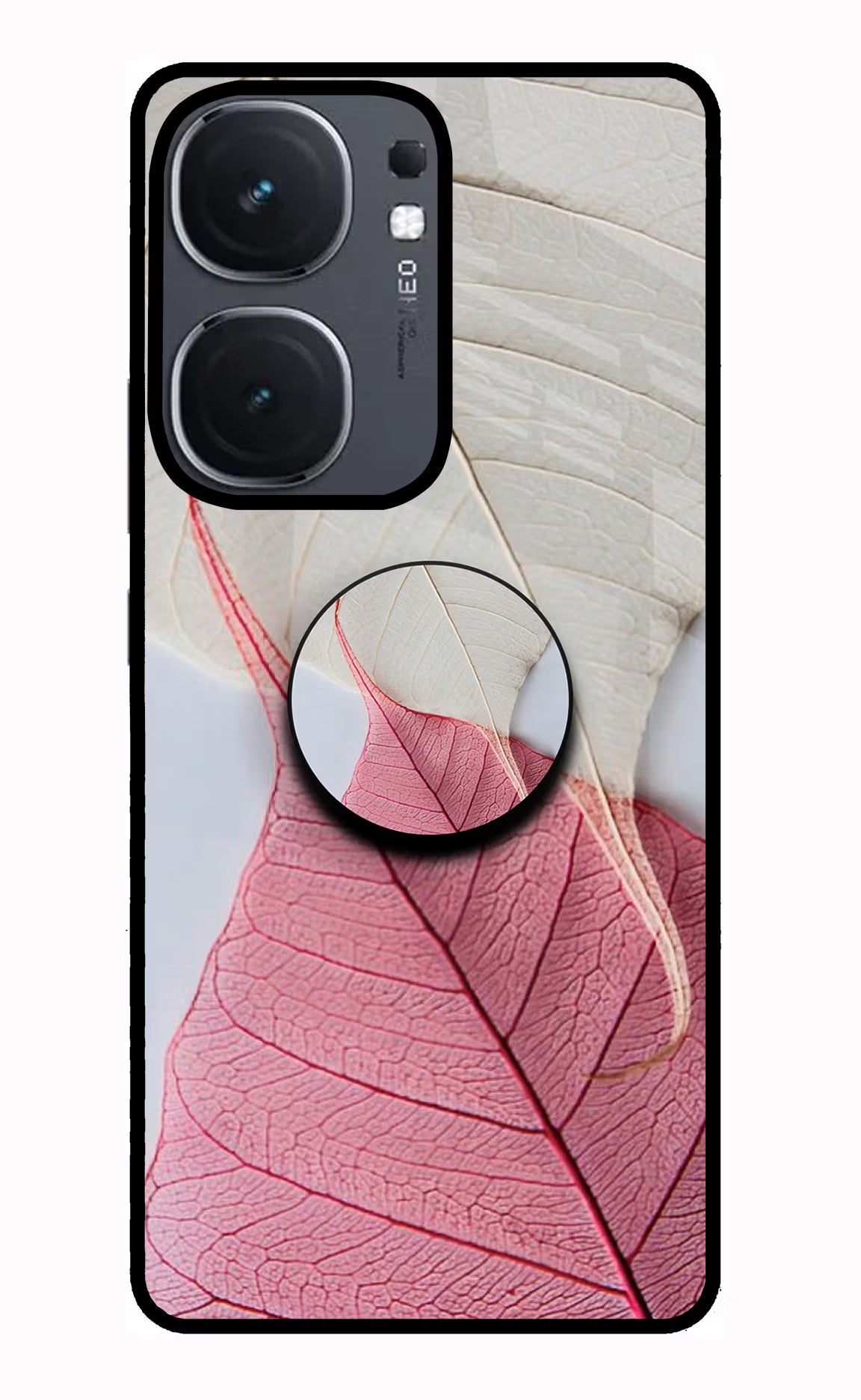 White Pink Leaf IQOO Neo9 Pro Pop Case by Casekaro