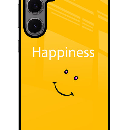 Happiness With Smiley Samsung S24 FE 5G Glass Case Back Cover by Casekaro