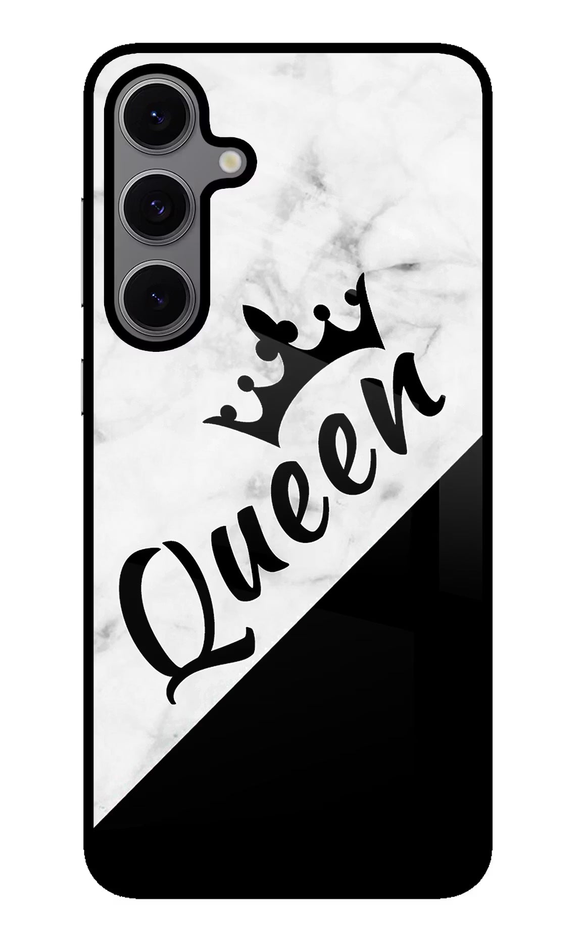 Queen Samsung S24 FE 5G Glass Case Back Cover by Casekaro