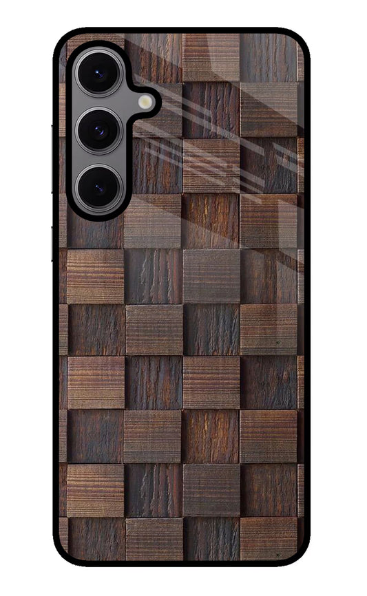 Wooden Cube Design Samsung S24 FE 5G Glass Case