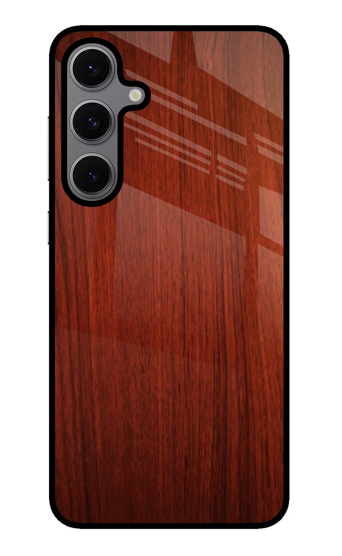 Wooden Plain Pattern Samsung S24 FE 5G Glass Case Back Cover by Casekaro