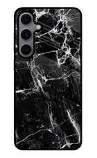 Black Marble Texture Samsung S24 FE 5G Glass Case