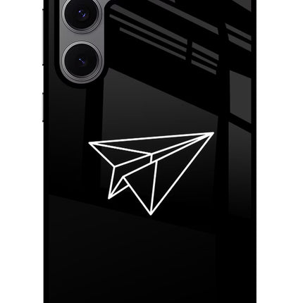 Paper Plane White Samsung S24 FE 5G Glass Case Back Cover by Casekaro