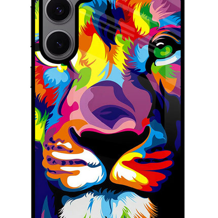 Lion Samsung S24 FE 5G Glass Case