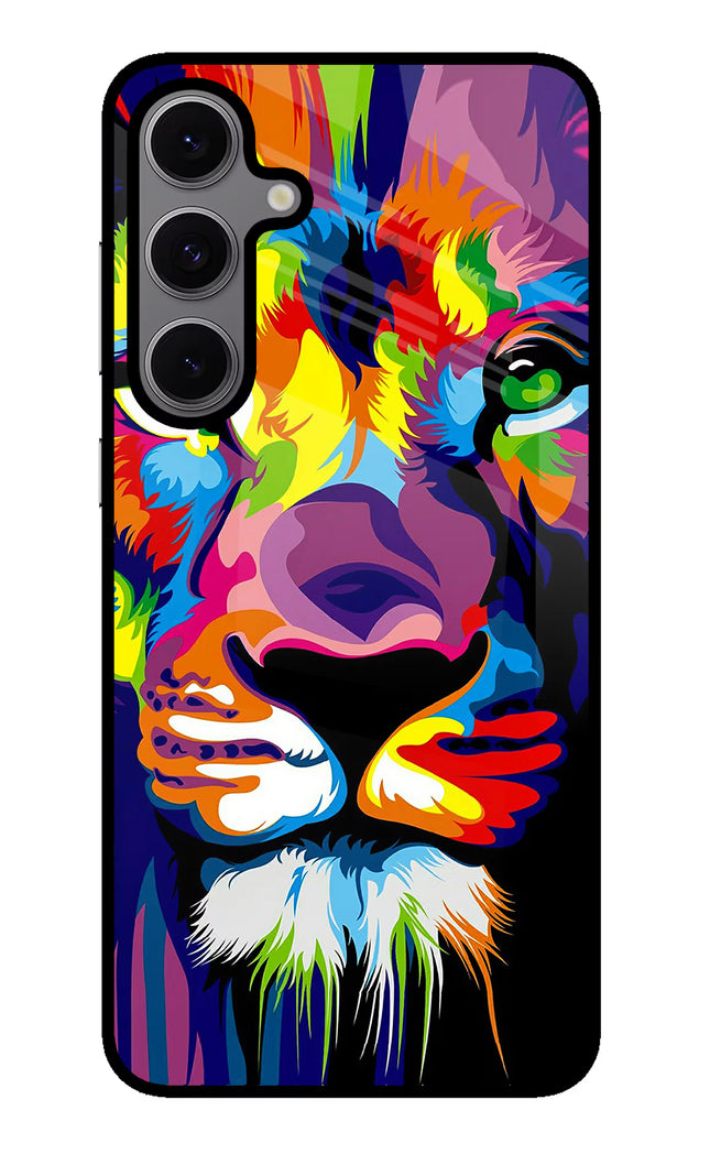 Lion Samsung S24 FE 5G Glass Case