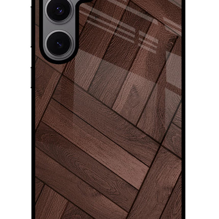 Wooden Texture Design Samsung S24 FE 5G Glass Case