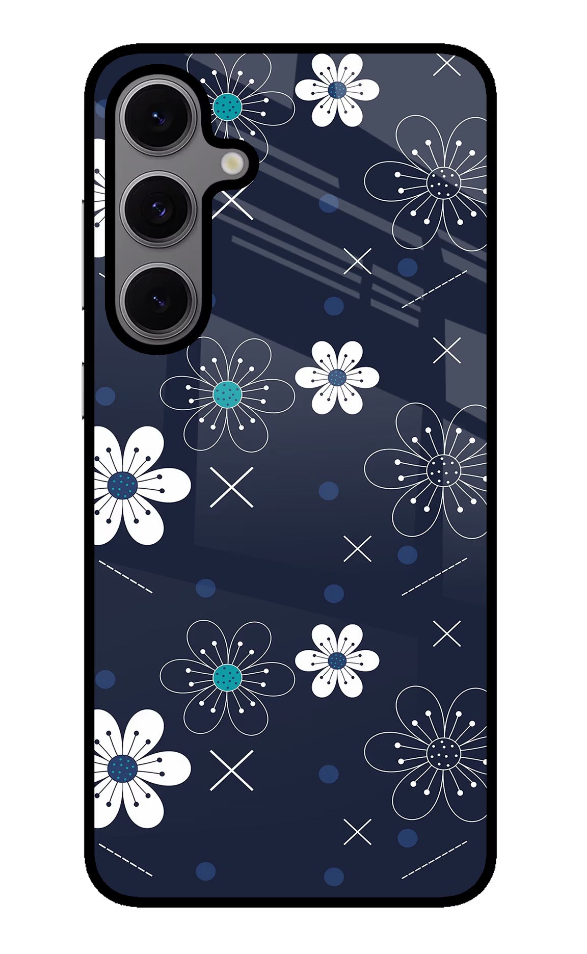 Flowers Samsung S24 FE 5G Glass Case Back Cover by Casekaro