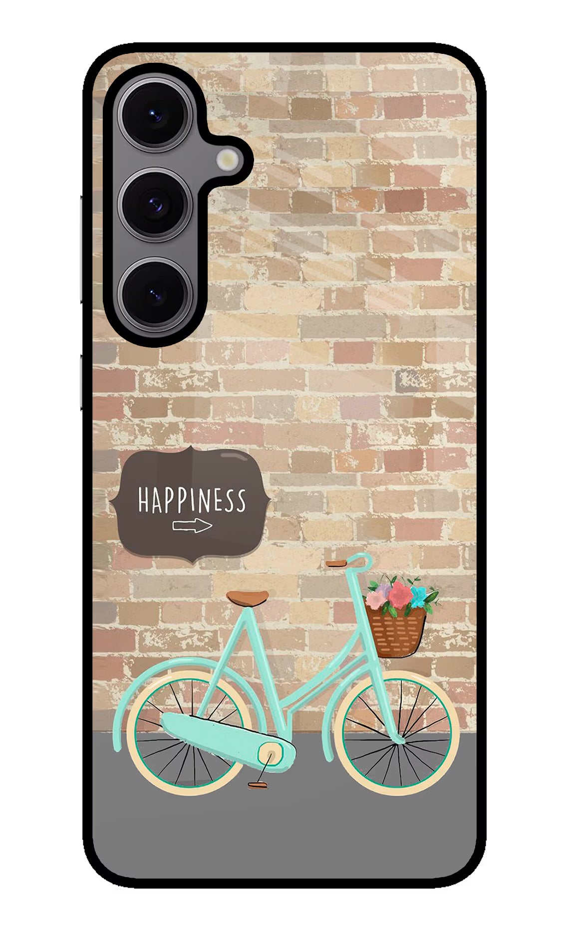 Happiness Artwork Samsung S24 FE 5G Glass Case Back Cover by Casekaro