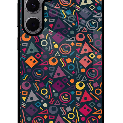 Geometric Abstract Samsung S24 FE 5G Glass Case Back Cover by Casekaro