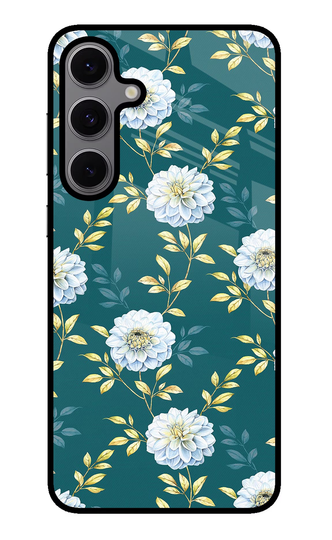 Flowers Samsung S24 FE 5G Glass Case Back Cover by Casekaro