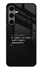 Life Motto Code Samsung S24 FE 5G Glass Case