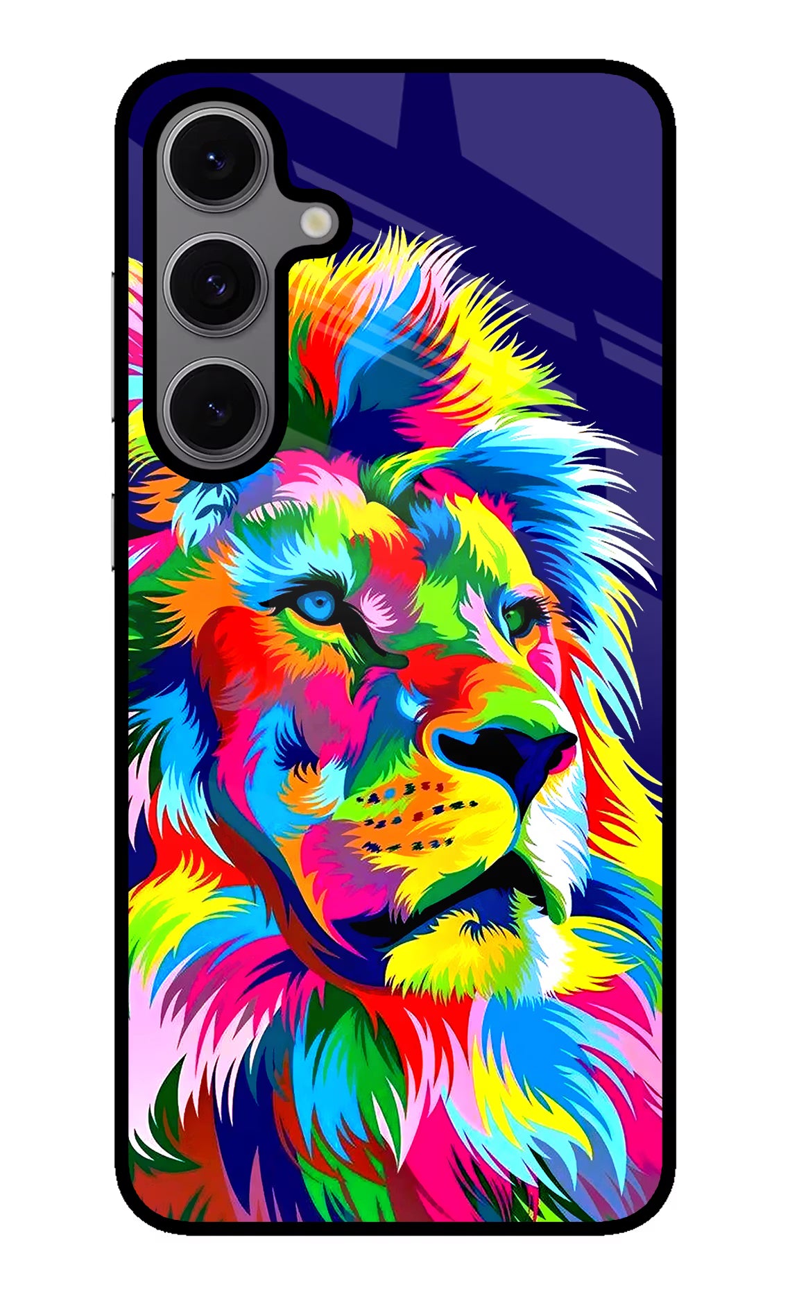 Vector Art Lion Samsung S24 FE 5G Glass Case Back Cover by Casekaro