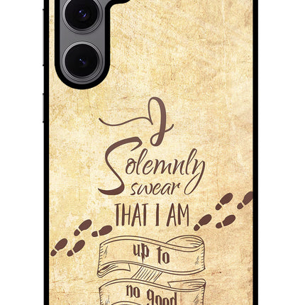 I Solemnly swear that i up to no good Samsung S24 FE 5G Glass Case Back Cover by Casekaro