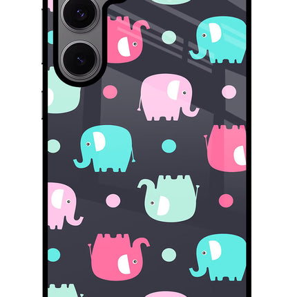 Elephants Samsung S24 FE 5G Glass Case
