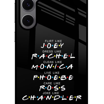 FRIENDS Character Samsung S24 FE 5G Glass Case Back Cover by Casekaro